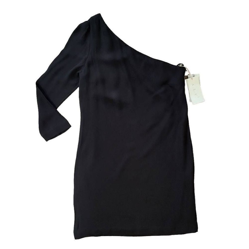 A.L.C. One Shoulder Viscose Dress Black sz XS